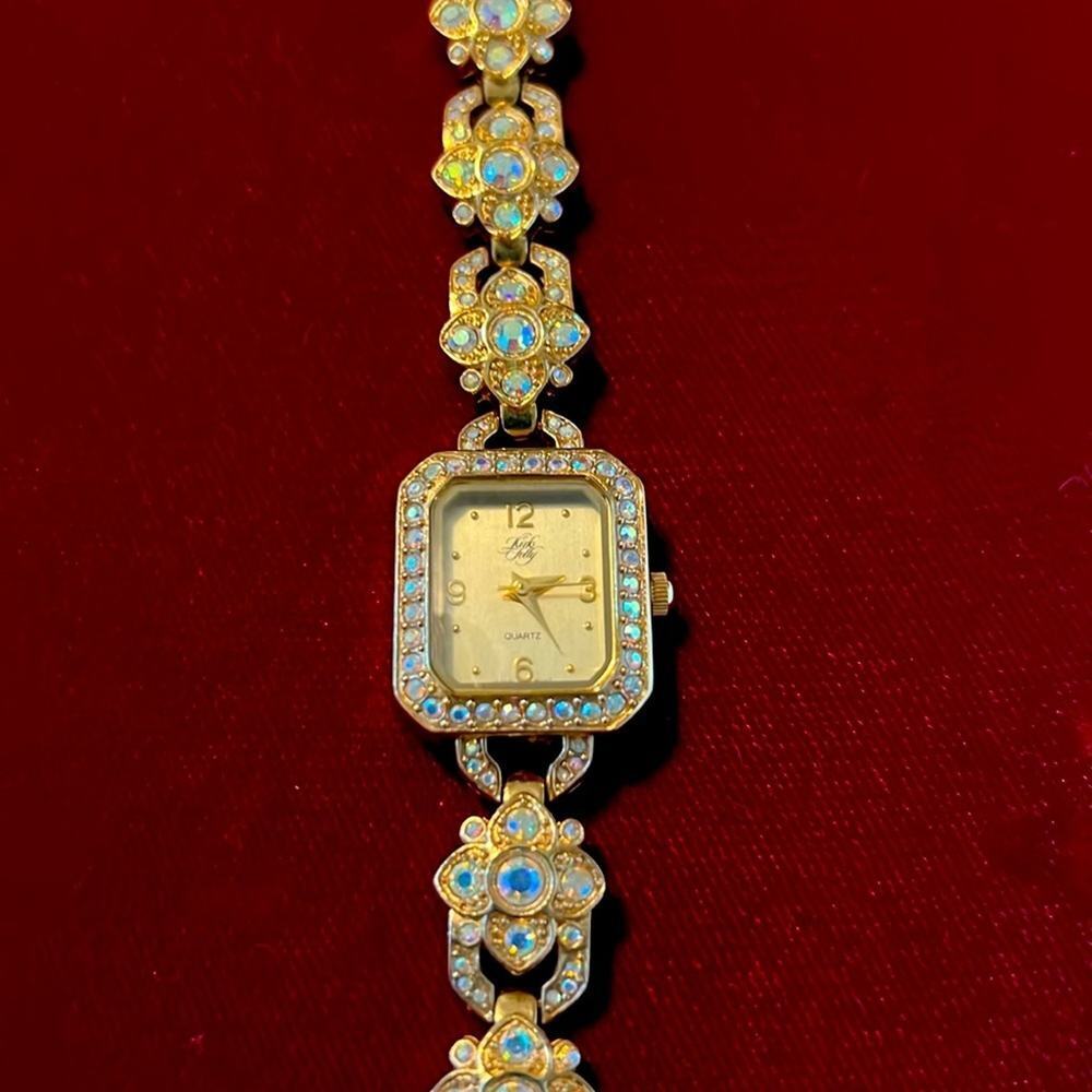 Vintage Kirks Folly Gold Crystal Watch